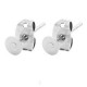 DQ metaal Earpin 4mm rond Antiek zilver